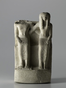 Doppelstatue des ›Vorstehers der Goldbergwerke des Amun‹ Wersu und seiner Gemahlin Sat-Ra