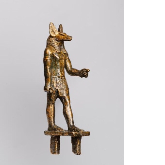 Schreitender Anubis mit Kopf eines Caniden